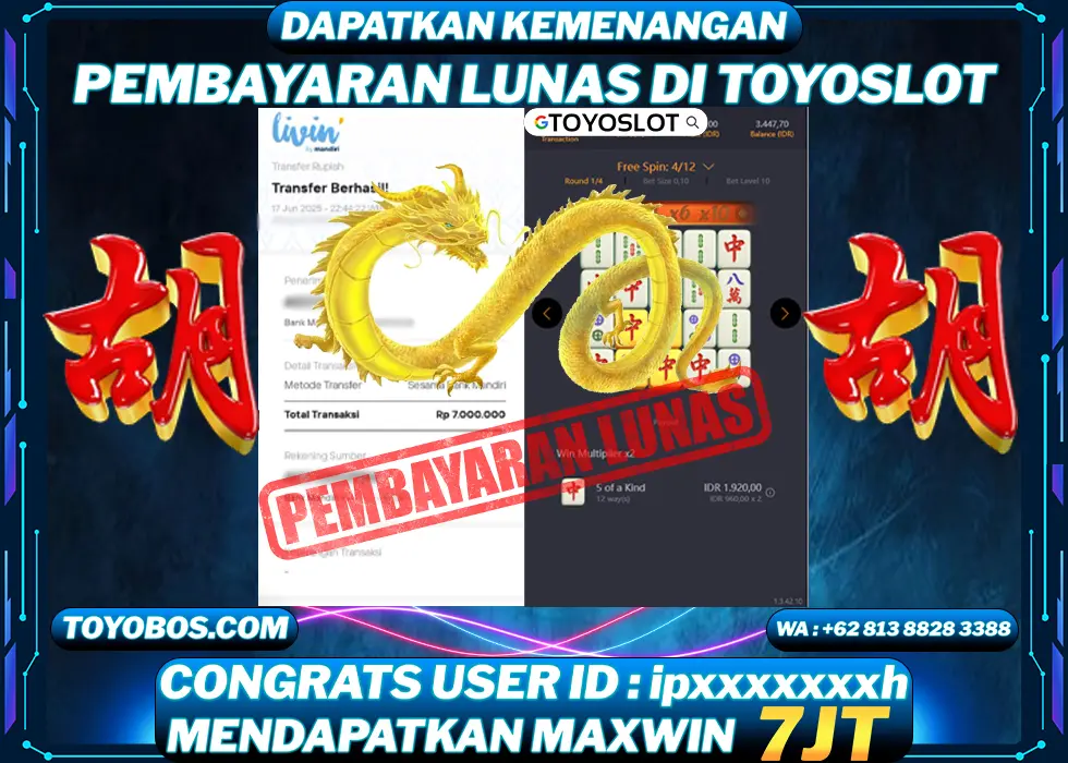 BUKTI KEMENANGAN Mahjong ways Rp7,000,000- LUNAS